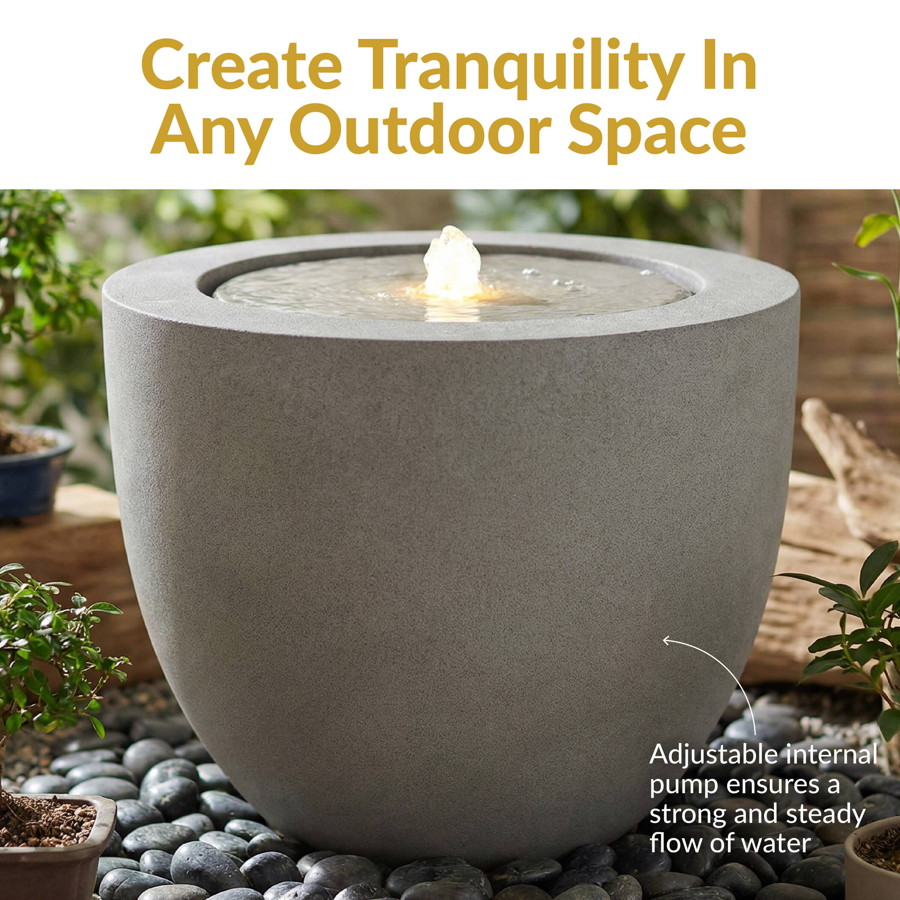 Create Tranquility In Any Outdoor Space

Adjustable internal pump ensures a strong and steady flow of water