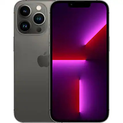Front. Apple - iPhone 13 Pro Max (A2484) 128GB 6.7-inch (2021) Graphite - Unlocked - Gray.