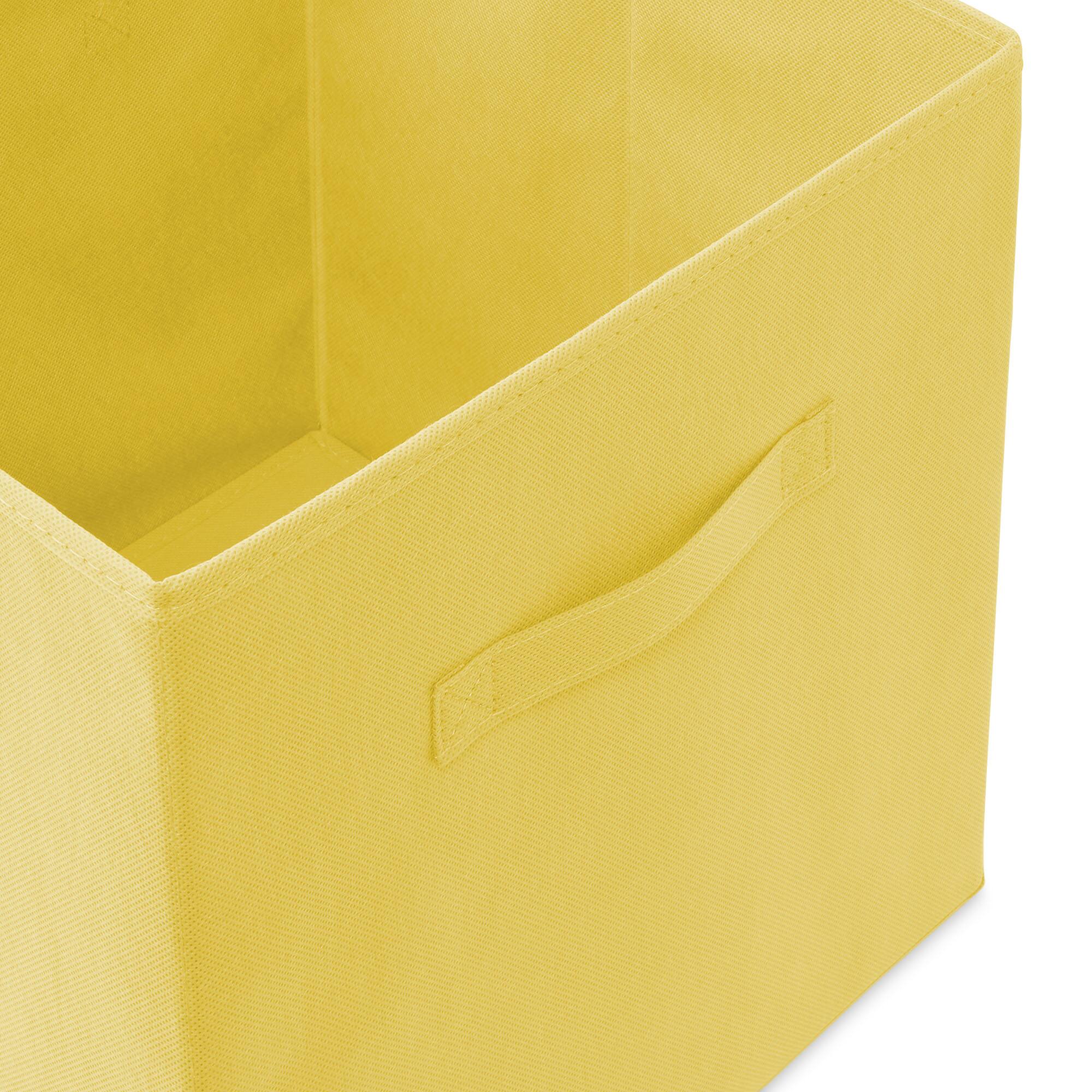 Alt View 2. Casafield - (Set of 6) Collapsible Fabric Cubes - Storage Bins - Yellow.