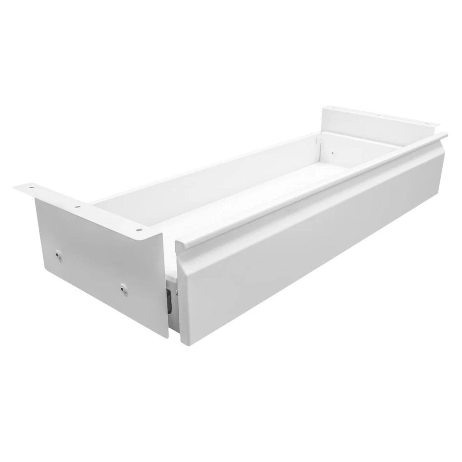 Alt View 2. Home Collection - 22" White Slide-Out Desk Drawer Organizer Tray – Under Desk Office Storage - White.
