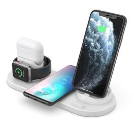 RISOKEYS - Six-in-One Magnetic Wireless Charger - Power Adapter for Apple iPhone, Watch and AirPods - Multi-Device