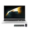 Front. Samsung - Samsung Galaxy Book4 15.6" FHD Laptop,Intel Core 7 150U,16GB RAM,1TB SSD+288GB Dock,Backlit,Finger,Win 11 Pro,Silver - Silver.