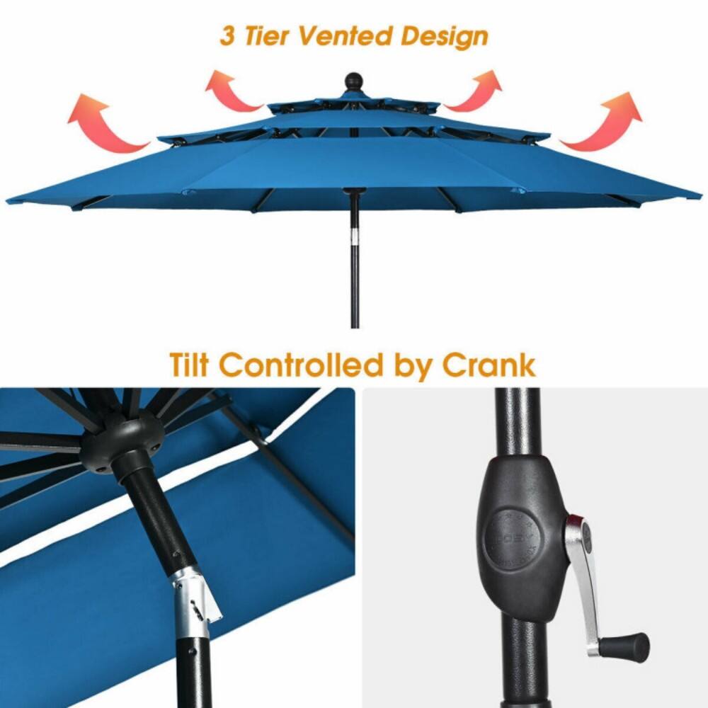 3 Tier Vented Design

Tilt Controlled by Crank