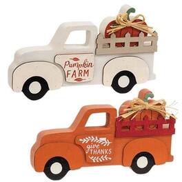 BreeBe - *Harvest Pumpkin Truck Sitter 2 Asstd - Multi