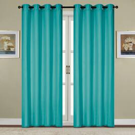 RT Designers Collection - Kennedy Elegant Design Grommet Curtain Panel 54" x 90" - Turquoise