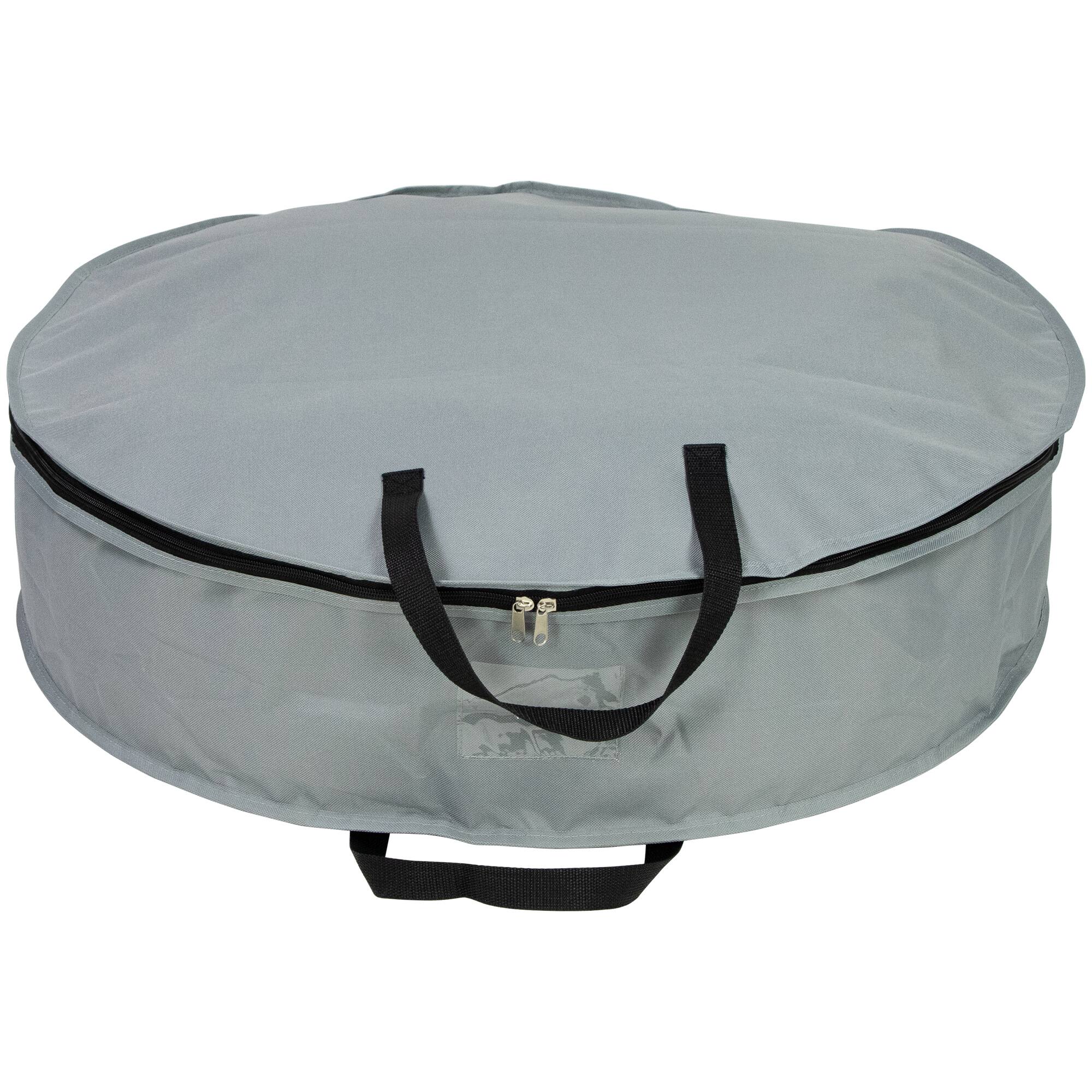 Front. Northlight - Multi-Seasonal Wreath Storage Bag - 30" - Gray - Gray.