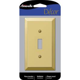 AMERELLE - Century Polished 1 gang Stamped Steel Toggle Wall Plate 1 pk - Bronze
