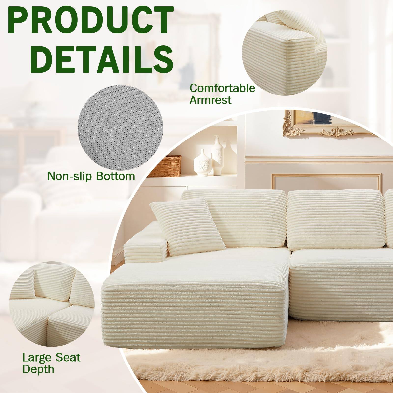 PRODUCT DETAILS

- Comfortable Armrest
- Non-slip Bottom
- Large Seat Depth