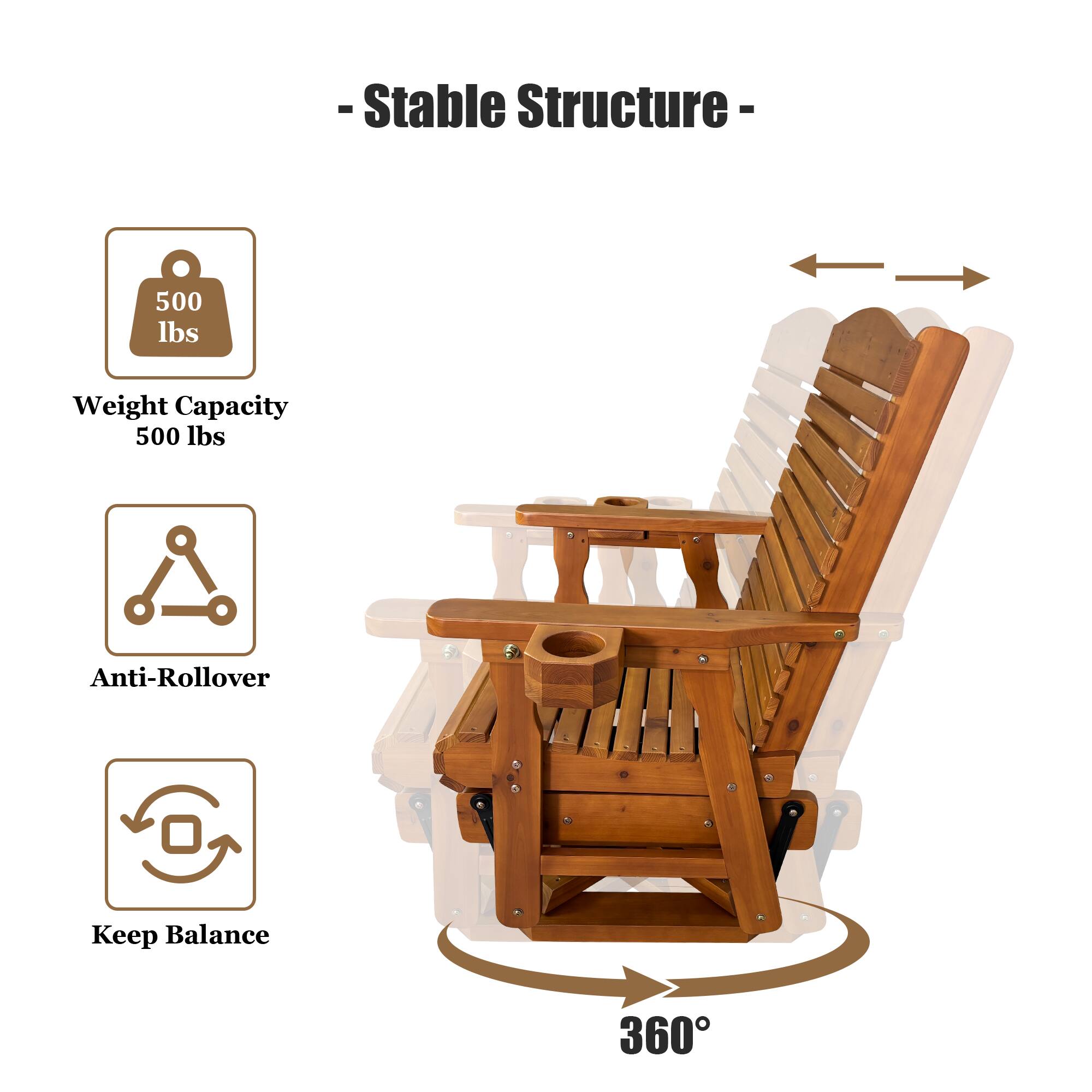 - Stable Structure -  
500 lbs Weight Capacity  
500 lbs Anti-Rollover  
Keep Balance  
360°