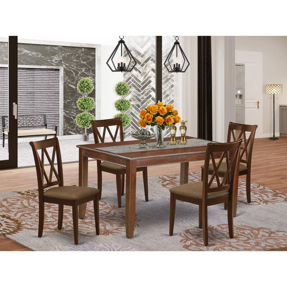 Left. East West Furniture - Dining Room Set Mahogany - Brown.