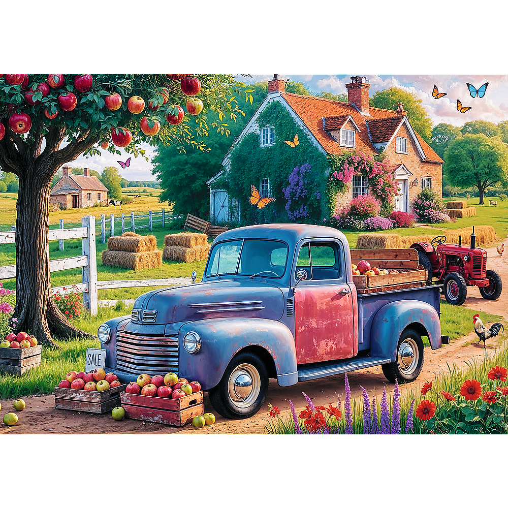 Alt View 1. Trefl - Trefl Premium Plus Tea Time: Farm Truck 500 Piece Puzzle - Multicolor.