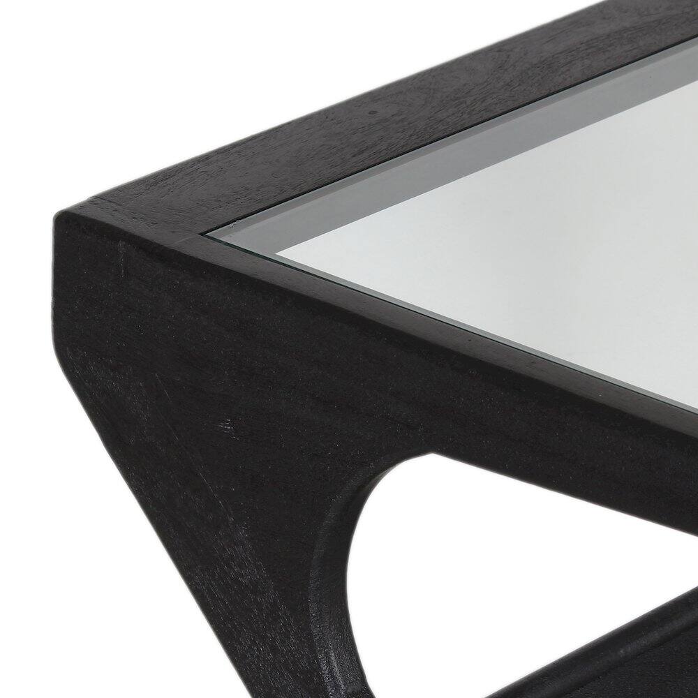 Alt View 2. Porter Designs - Canberra Solid Mango Wood End Table - Black.