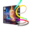 Yo Cync Dynamic Effects Smart Light Strip 16 FT Thin Profile. Individual Segment Control. Millions of Colors. 8 White Levels. That over Indr lo a more enhanced vibe. Create gradient control light segments only then create among 16 sync to music. 1 wk aino. Google Home. LIGHT STRIP POWER SUPPLY over your ve