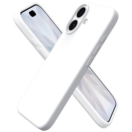 Front. Ornarto - ORNARTO Designed for iPhone 17 Case 6.3", Liquid Silicone Soft Gel Rubber Shockproof Protective Case-White - White.