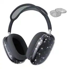 Kitcheniva - Soft TPU Clear Protective Case For AirPods Max Headphones - Glittering Black