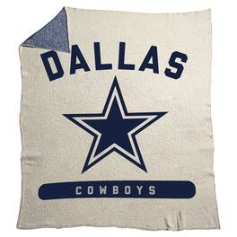 Logo Brands - Dallas Cowboys 50" x 60" Luxe Dreams Throw Blanket - Oatmeal