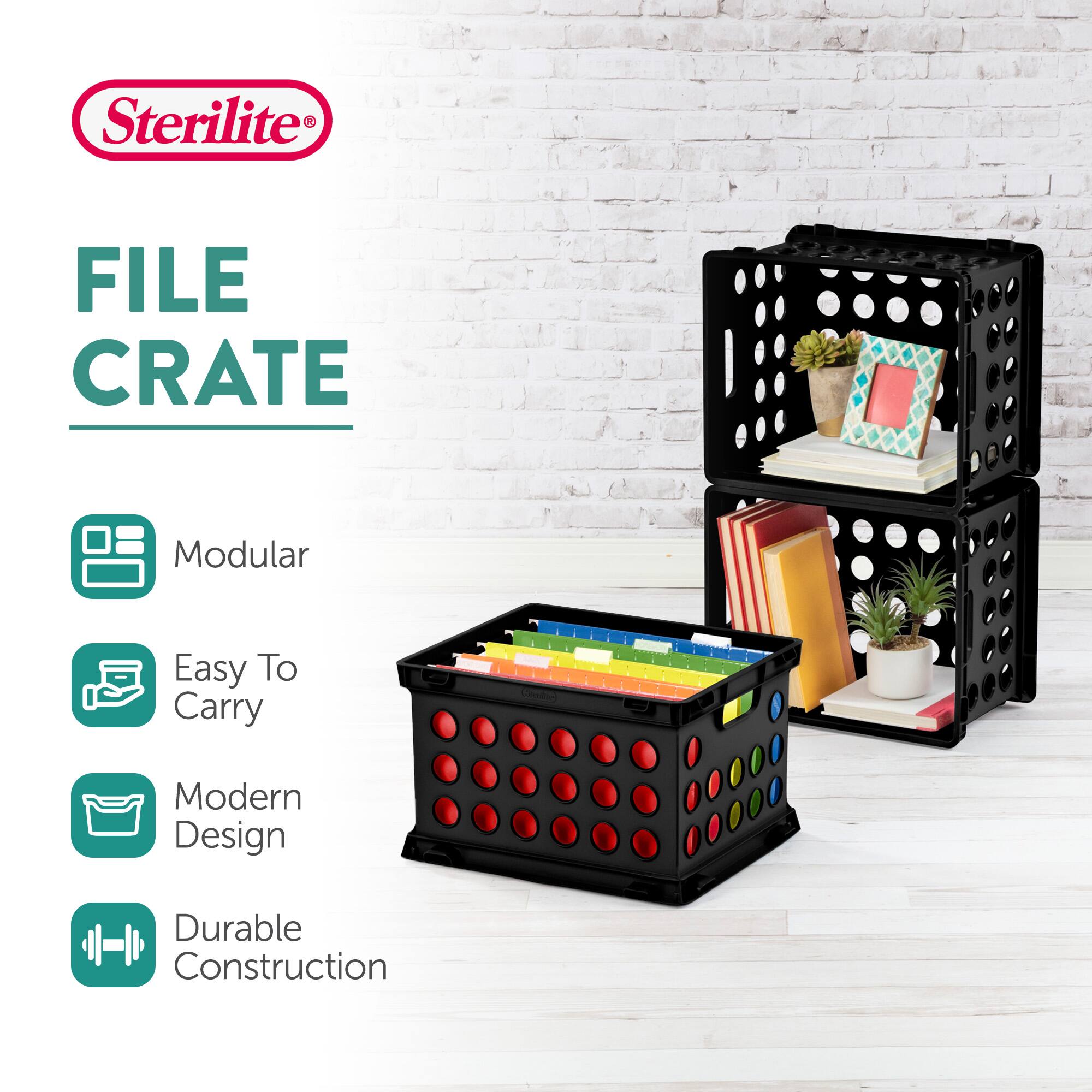 Sterilite FILE CRATE  
Modular  
Easy To Carry  
Modern Design  
Durable Construction