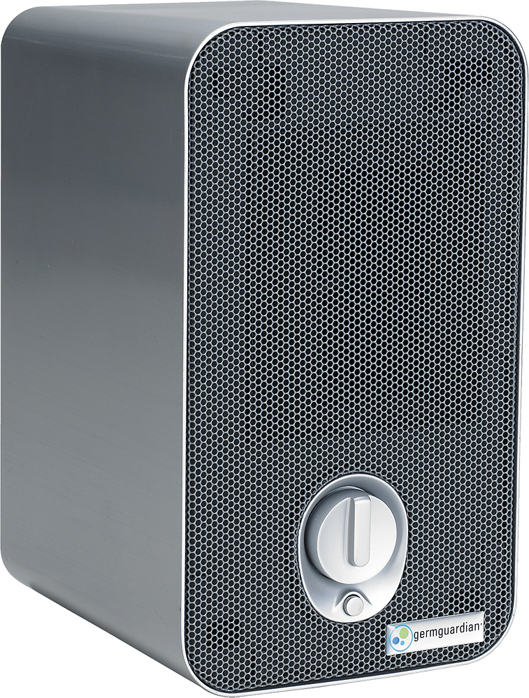 Angle View: GermGuardian - 75 Sq. Ft Tabletop Air Purifier - Gray
