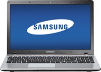 Front Standard. Samsung - Geek Squad Certified Refurbished 15.6" Laptop - 4GB Memory - 750GB Hard Drive - Sleek Silver.