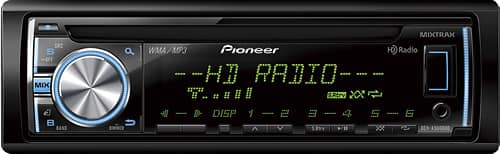 Front. Pioneer - CD - Built-In HD Radio - Apple® iPod®-Ready - In-Dash Receiver with Detachable Faceplate - Black.