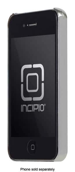 Front. Incipio - feather Hard Shell Case for Apple® iPhone® 4 and 4S - Chrome.