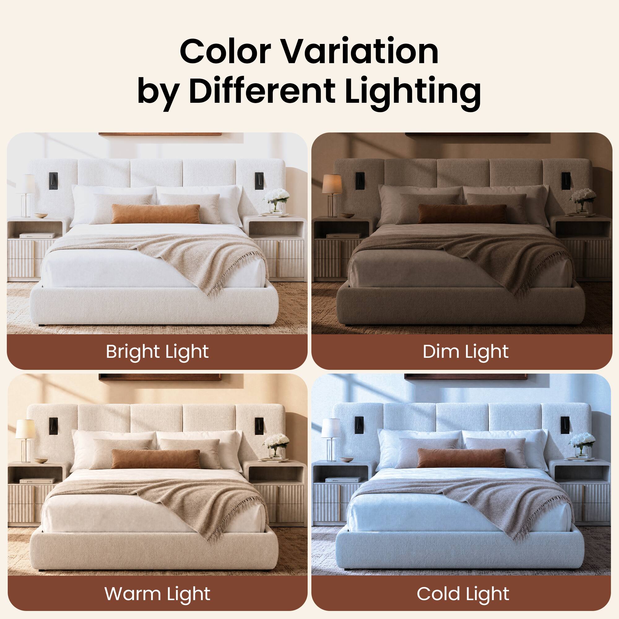 Color Variation by Different Lighting

Bright Light

Dim Light

Warm Light

Cold Light