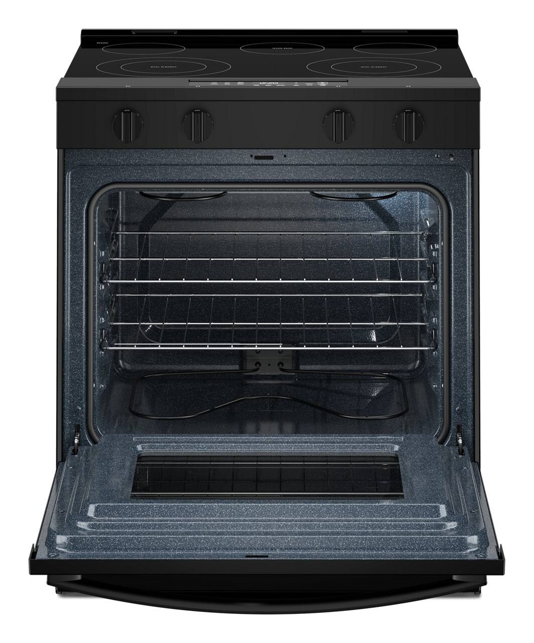 Alt View 10. Whirlpool - 30 in. Wide 5 element 5.3 cu. ft. Slide-In Electric Range with No Preheat and Slow Cook Modes - Black.