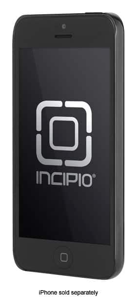 Front. Incipio - feather SHINE Case for Apple® iPhone® SE, 5s and 5 - Titanium Silver.