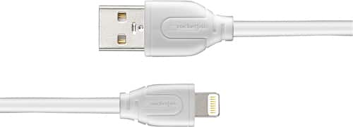 Front. Rocketfish™ - 3.3' Lightning Cable - White.