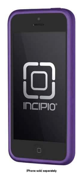 Front. Incipio - NGP Soft-Shell Case for Apple® iPhone® SE, 5s and 5 - Translucent Indigo Violet.