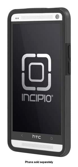Front. Incipio - DualPro SHINE Case for HTC One Cell Phones (AT&T, Sprint and T-Cell) - Silver/Black.