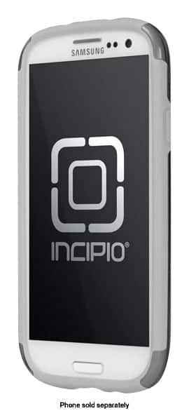 Front. Incipio - DualPro SHINE Case for Samsung Galaxy S III Cell Phones - Gray/Silver.