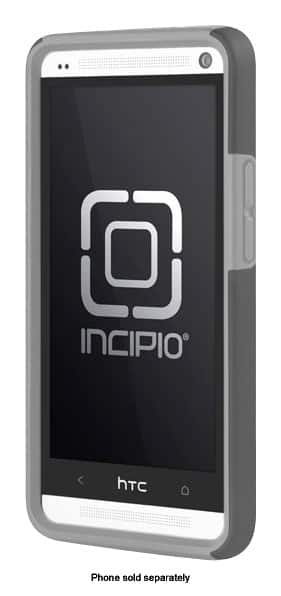 Incipio - DualPro Case for HTC One Cell Phones (AT&T, Sprint and T-Cell) - Gray - Larger Front