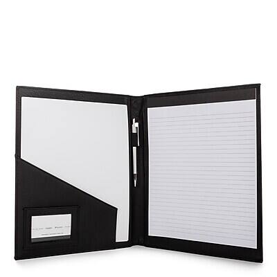 Alt View 3. Bond Street - Faux Leather Padfolio - Black.