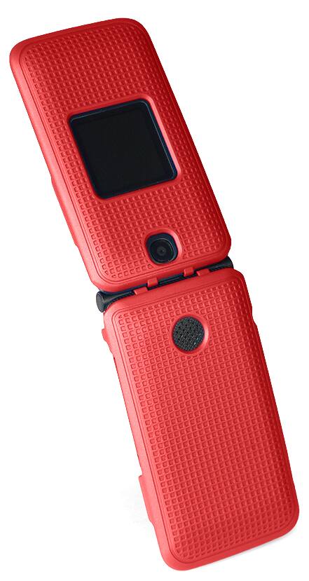 Alt View 4. Nakedcellphone - Hard Case for Alcatel Go Flip V Flip Phone (2019) - Red.