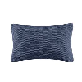 Gracie Mills - Lessie Ultra-Soft Knit Oblong Pillow Cover - Indigo
