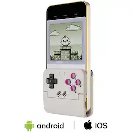 GameSir - Pocket Taco - Bluetooth Wireless Retro Mobile Gaming Controller for iOS & Android - Turn your SmartPhone into a GameBoy - White