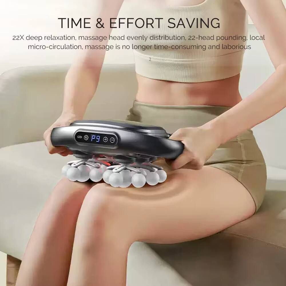 TIME & EFFORT SAVING

22X deep relaxation, massage head evenly distribution, 22-head pounding, local micro-circulation, massage is no longer time-consuming and laborious