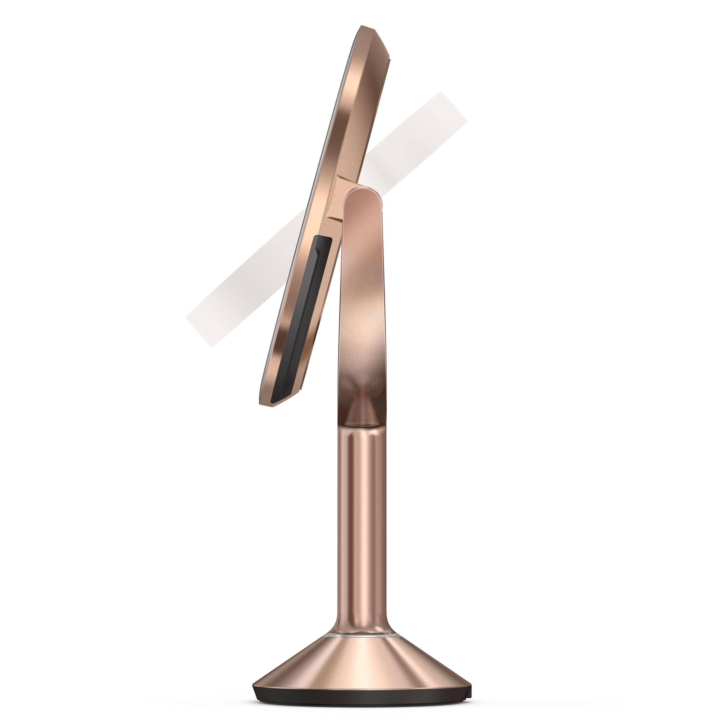 Alt View 3. simplehuman - sensor mirror trio, rose gold stainless steel - Rose Gold.