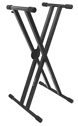 Front. On Stage Stands - On Stage KS7291 Pro Double X Keyboard Stand - "NA".