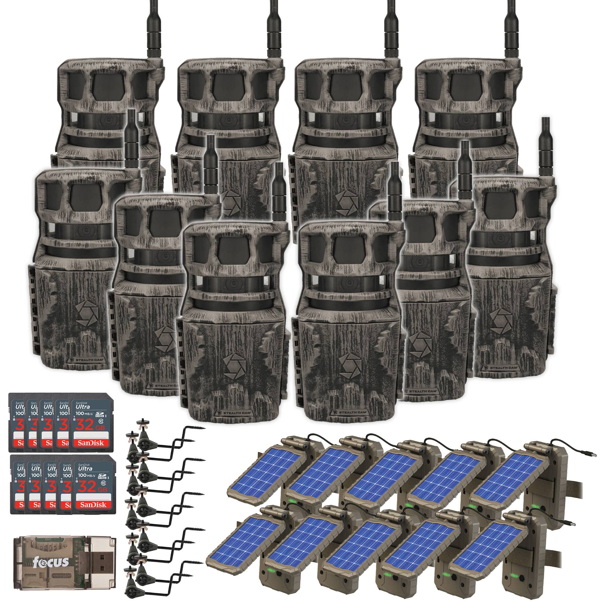 Stealth Cam - Revolver 40MP Pro 360 Degree Cellular Trail Camera Bundle