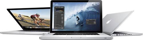 Alt View 4. Apple - Geek Squad Certified Refurbished MacBook Pro / Intel Core i7 Processor / 15.4" Display / 4GB Memory / 500GB Hard Drive - Aluminum.
