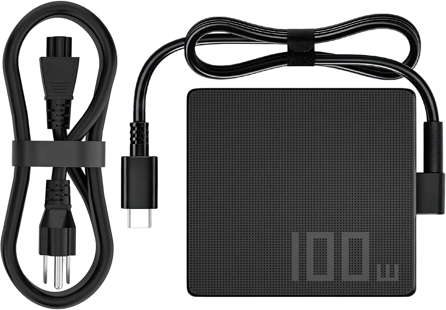 Core Tech - 100W USB-C Laptop Power Adapter with AC Cord - Black