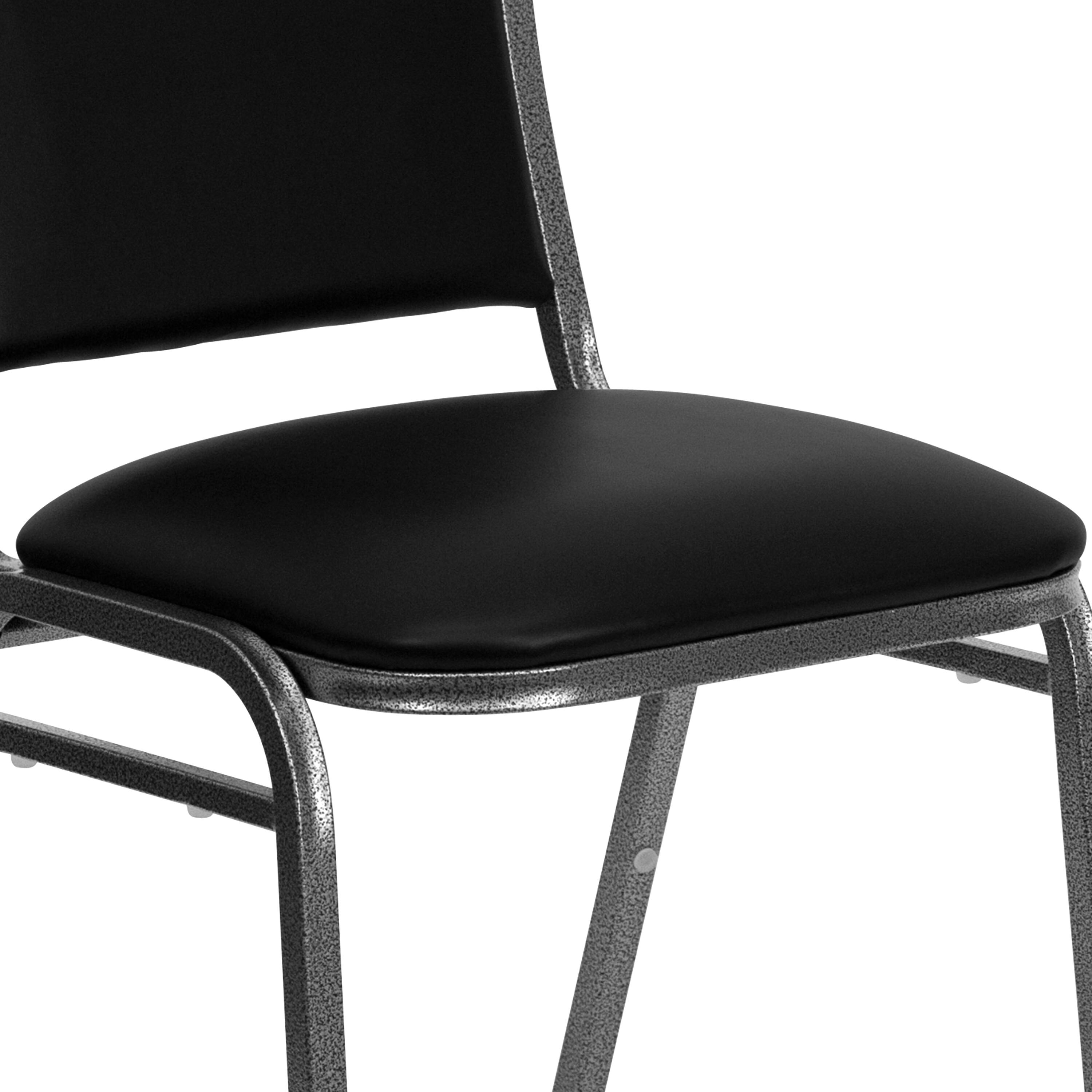 Alt View 19. Alamont Home - Hercules Angled Back Stacking Banquet Chair in Black Vinyl with Silver Vein Frame - Black Vinyl/Silver Vein Frame.