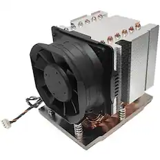 Front. Dynatron - genoa copper heatsink and active cooler 3u heatsink | sp5 j12 - Black.