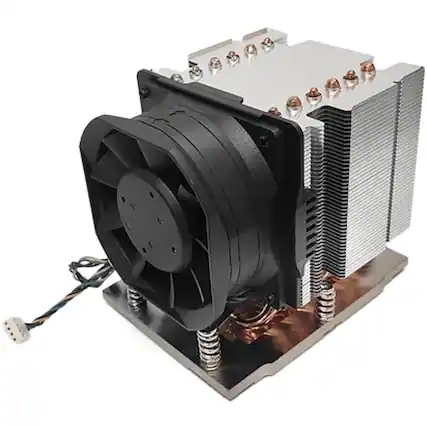 Front. Dynatron - genoa copper heatsink and active cooler 3u heatsink | sp5 j12 - Black.