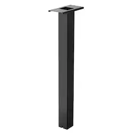 VEVOR - Mailbox Post, 43 x 4 x 4 Inches, Steel In-Ground Mounting Mail Box Stand with Universal Plate Bracket - Black