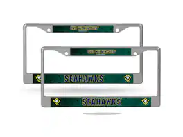 Rico Industries - UNC Wilmington Seahawks Chrome Metal License Plate Frame - Set of 2 Frames - Multi