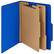 Front. Staples - 100% Recycled Heavy Duty Classification Folder, 2-Dividers, 2" Expansion, Letter Size, Dark Blue, 10/Box - Blue.