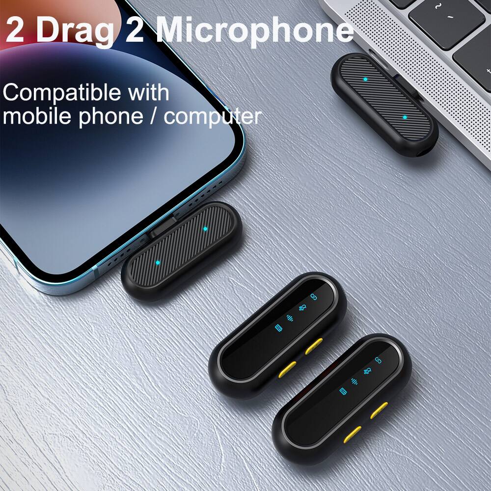 2 Drag 2 Microphone  
Compatible with mobile phone / computer